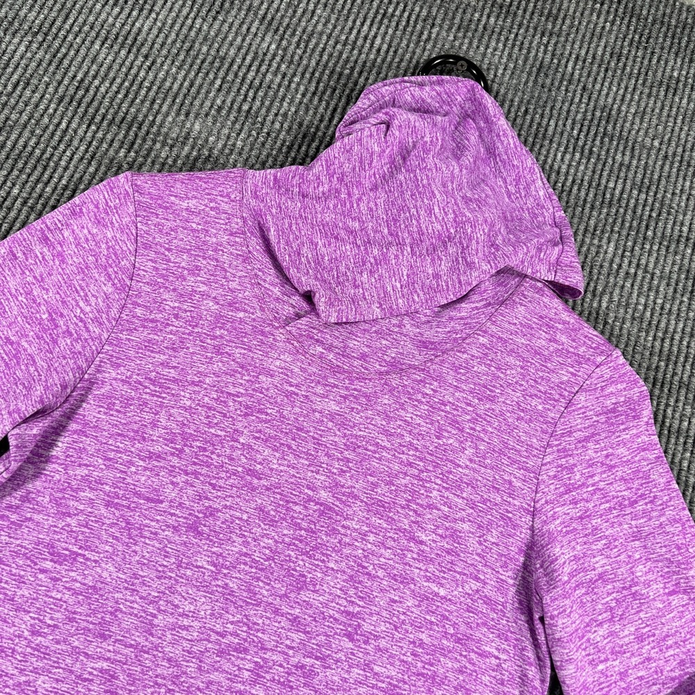 Nike Dri Fit Pullover Shirt Womens Extra Small Purple Long Sleeve Hooded Active
